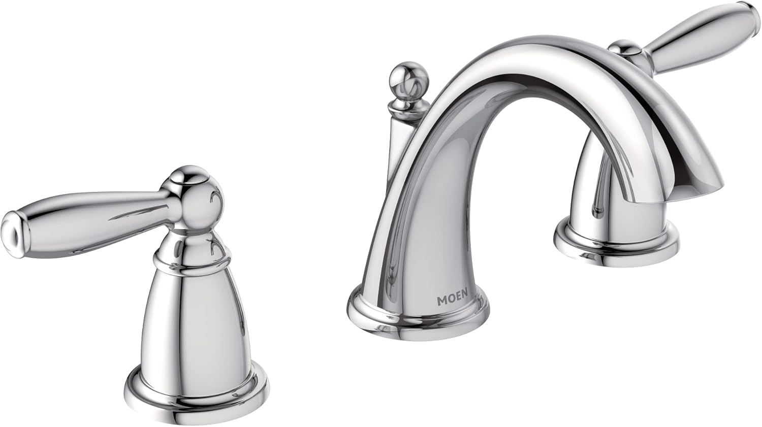 Moen T6620 Brantford Two-Handle Low Arc Bathroom Faucet without Valve, Chrome by Moen