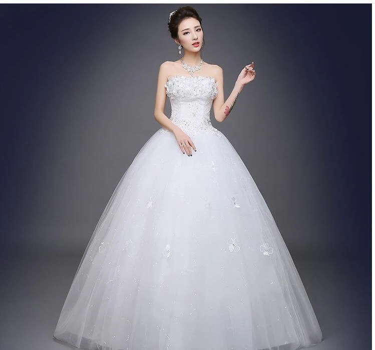 ロングウェディングドレス 3Dびらフォマールドレスロングドレス エンパイアドレスフリルドレス 写真撮影結婚式二次会パーティー披露宴謝恩会演出ドレス ベールパニエグローブドレスカバー対応可