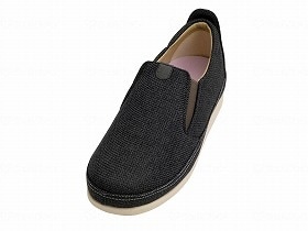 徳武産業 あゆみシューズ 介護靴 自宅用 SUTTO IN -スットイン- 女性用 ダークグレー 両足LLサイズ 1133