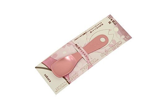 日本製 Japan アルミアイススプーン桜ピンク 桜型押 台紙袋入 [xまとめ買い20]