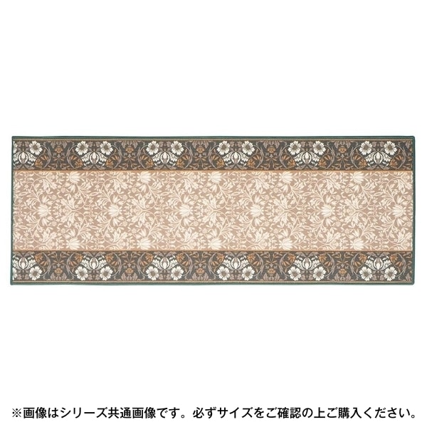 240616826 タフトプリント廊下敷き エレガンス 80340cm グリーン メーカー直送