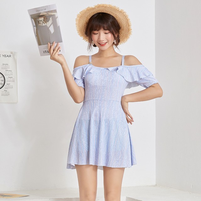 ショートパンツ レディース水着 一体型 フリル オフショルダー 体型カバー水着 トレンド水着 オフショル ワンピース ショートパンツ レディース水着 一体型 フリル オフショルダー 体型カバー水着 トレンド水着 オフショル ワンピース