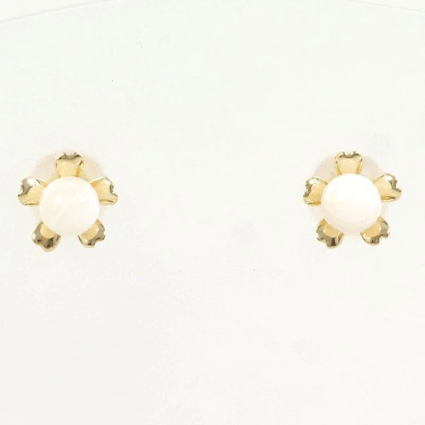 K18 18金 YG イエローゴールド ピアス 天然石 総重量約0.4g ジュエリー 中古