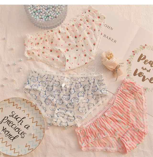 4枚Set　ショーツ　レデイース　下着　セクシー　透け感　履き心地　ふんわり シースルー レース エレガント ショーツ レディースショー