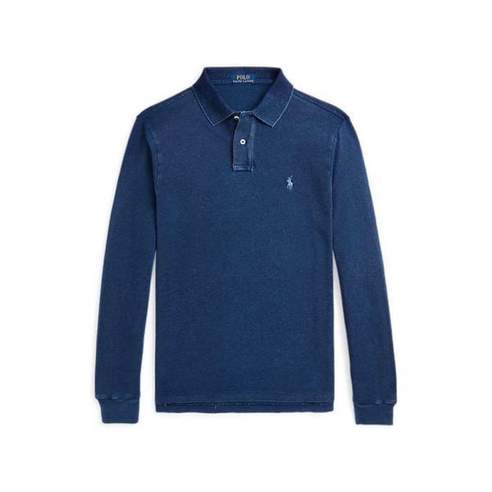 ポロラルフローレンメンズカスタムスリムフィットインディゴメッシュポロシャツ (MNPOKNI16824218400)