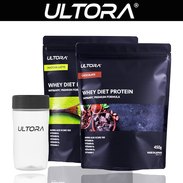 ULTORA ホエイ ダイエット プロテイン 抹茶風味 450g 5袋まとめ売り 