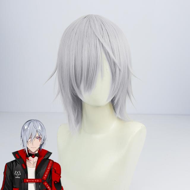 新タイプ追加 激安販売 Vtuberにじさんじ バーチャルYouTuber ファルガーオーヴィド Fulgur Ovid かつら コスプレウィッグ ネット付き 耳飾り付き 耐熱[MY046]