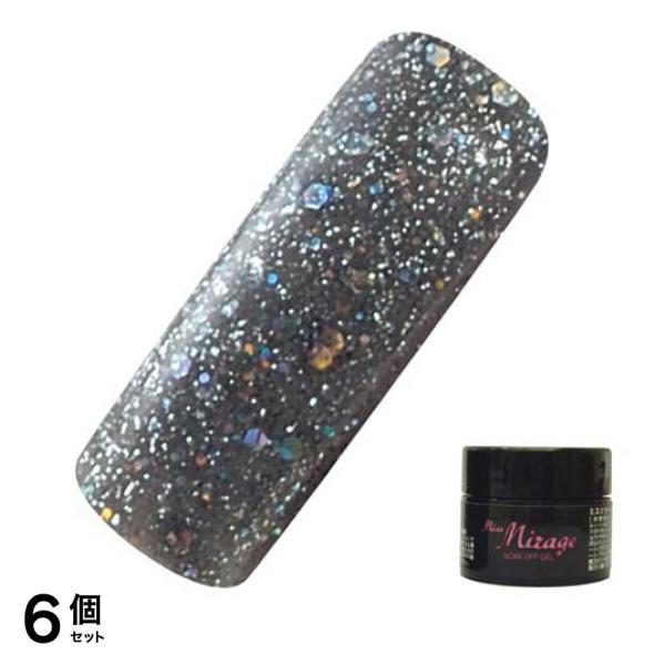 Miss Mirage(ミスミラージュ) ソークオフジェル ホログラムブラック H18S 2.5g 6個セット