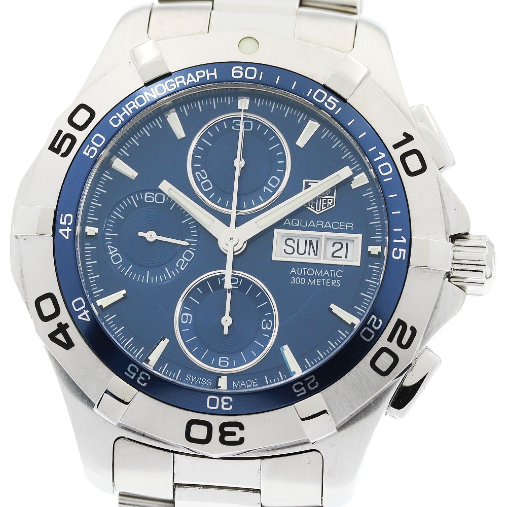 タグホイヤー TAG HEUER CAF2012 アクアレーサー クロノグラフ デイデイト 自動巻き メンズ 美品 _948264【中古】