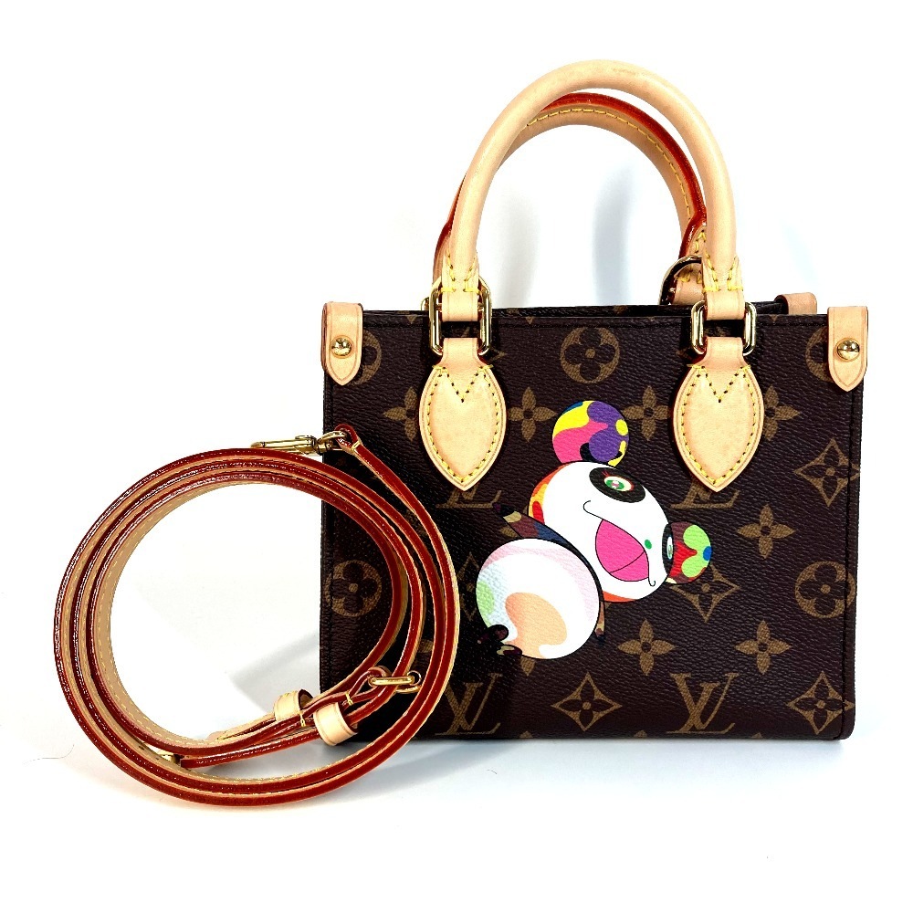 ハンドバッグ Ｍ13668 オンザゴー BB LV × TM モノグラム 村上隆 パンダ 2WAYバッグ カバン バッグ ショルダーバッグ ハンドバック 斜め掛け モノグラムキャンバス ブラウン
