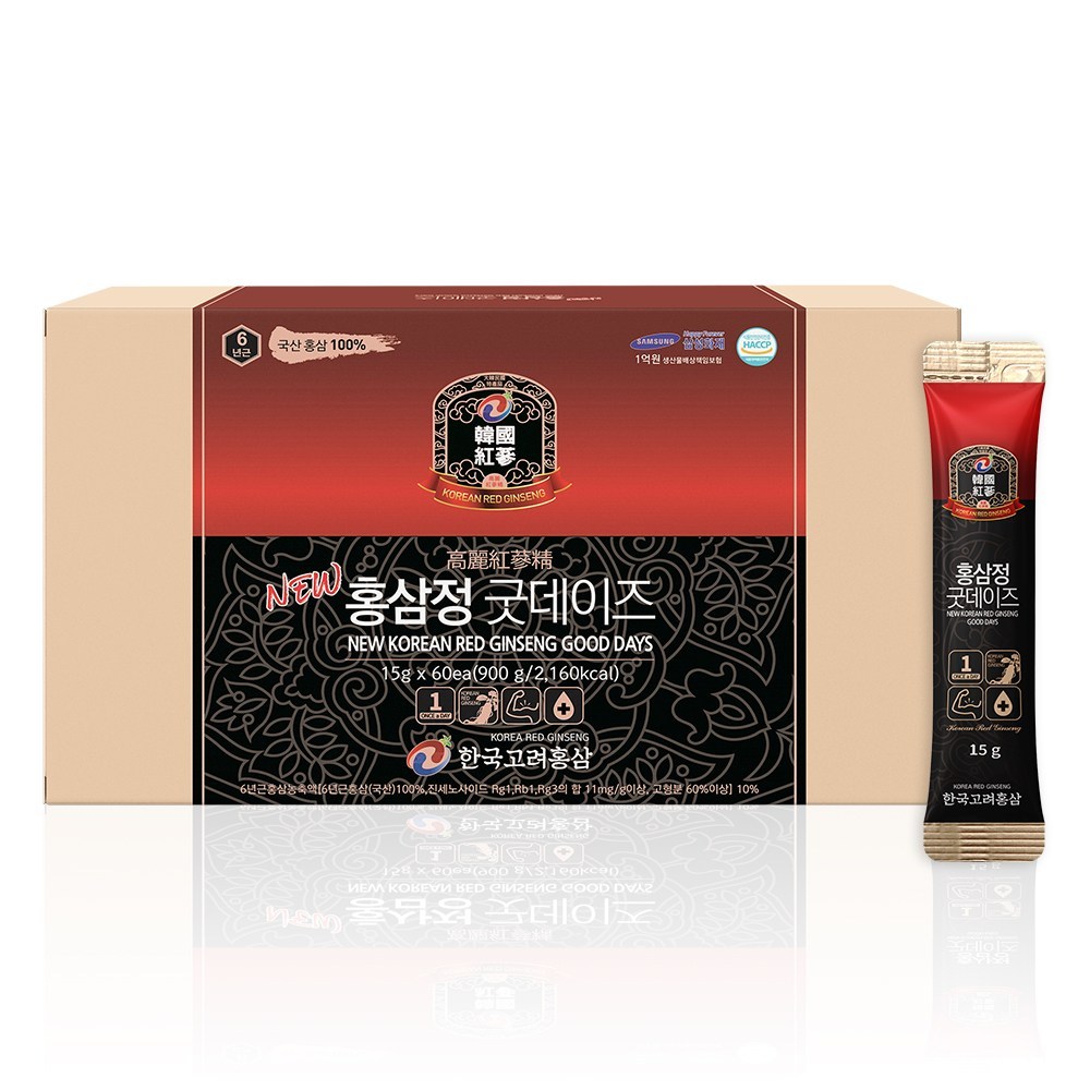 韓国高麗紅参新紅参精グッドデイズ15g60包+ショッピングバッグ贈呈/お正月プレゼント6年根紅参