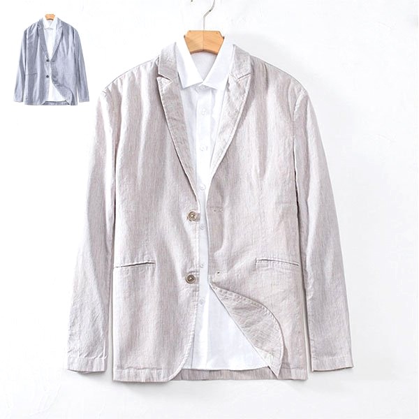 メンズ テーラード ジャケット 麻 リネン ブレザー 長袖 テーラードジャケット 春夏秋 長袖