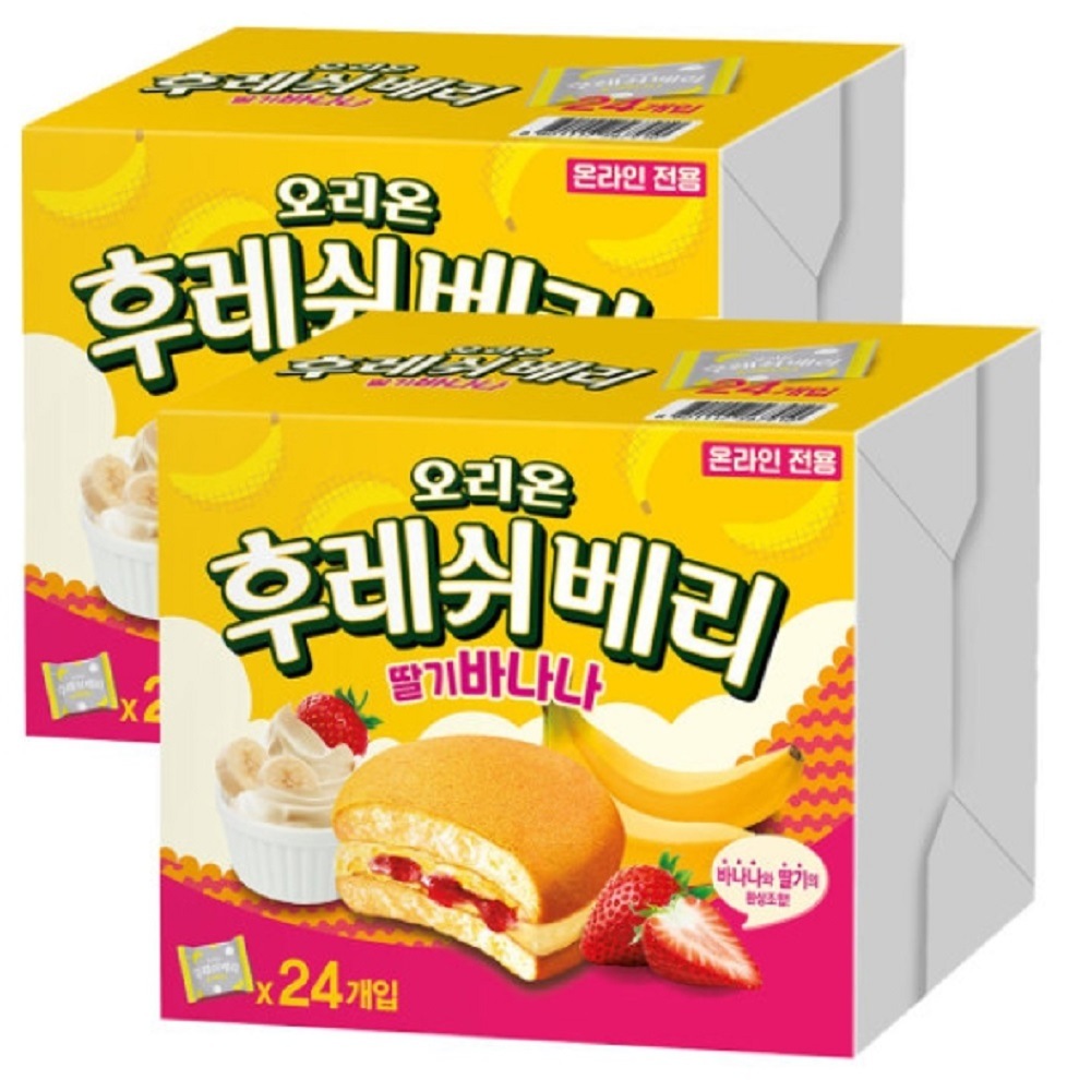韓国-KMEAL-フレッシュベリーイチゴバナナ12PX4個学校会社おやつ団体