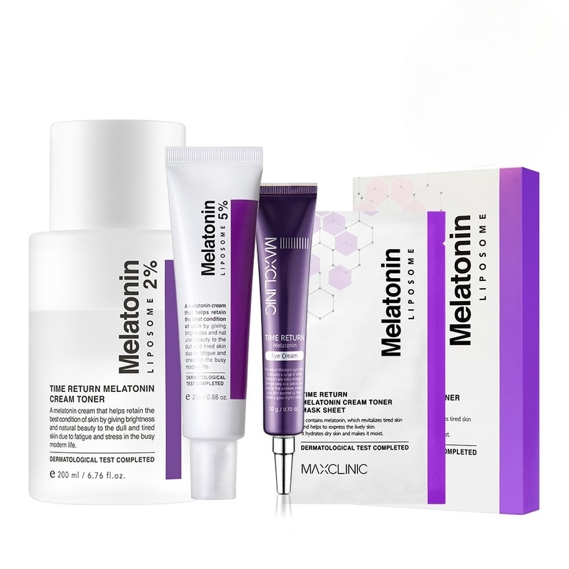 マックスクリニックmelatoninクリーム25g+アイクリーム20g+クリームトナー200ml+トナーマスクパック1ボックス