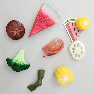 新しい楽しい冷蔵庫マグネット シミュレーション 野菜と果物 立体冷蔵庫マグネット PVC クリエイティブ かわいいマグネット