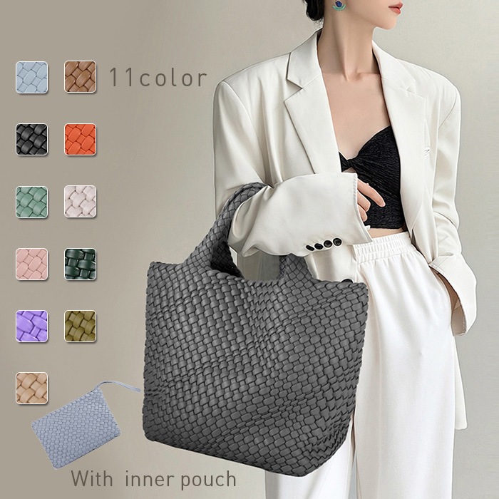 トートバッグ レディース a4 大容量 メッシュ 編み込み ハンドバッグ レザー メッシュトートバッグ インナーバッグ付き 通勤バッグ マチ広 柔らかい マザーズバッグ 春夏 軽量 手編み 大きめ か