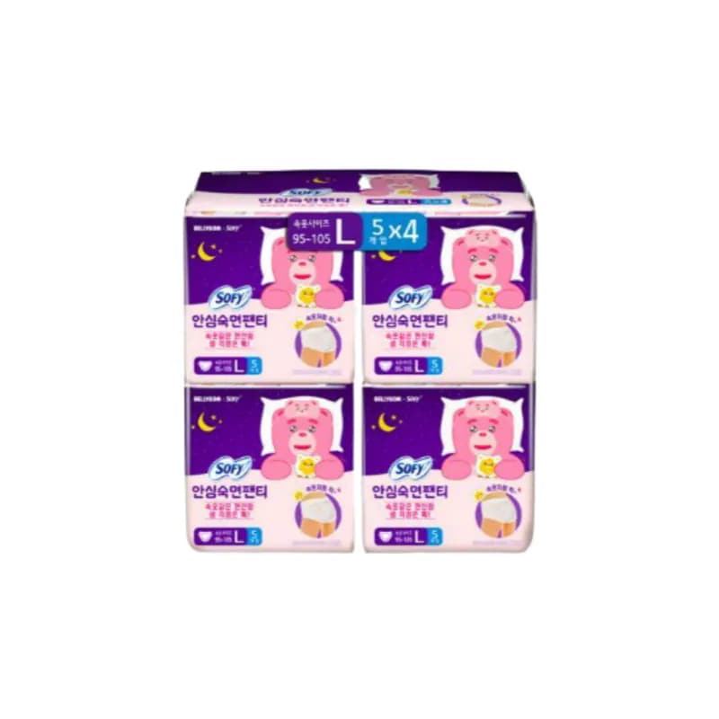 韓国 着る生理用ナプキン ベリークマ ヒレ蒸し麺 パンツ 5P 4バンドル 2種 択1 (着るオーバーナイト)