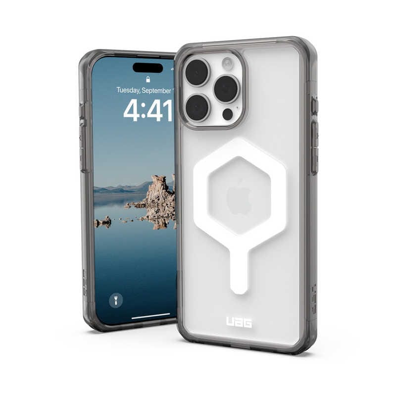 UAG iPhone 16 Pro Max 耐衝撃ケース MAGSAFE対応 PLYO アッシュ/ホワイト UAG-IPH24LA-YMS-A/W