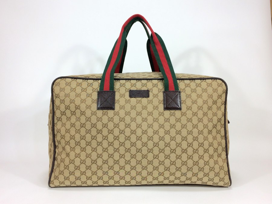 ボストンバッグ GG キャンバス シェリー ブラウン 【中古品】