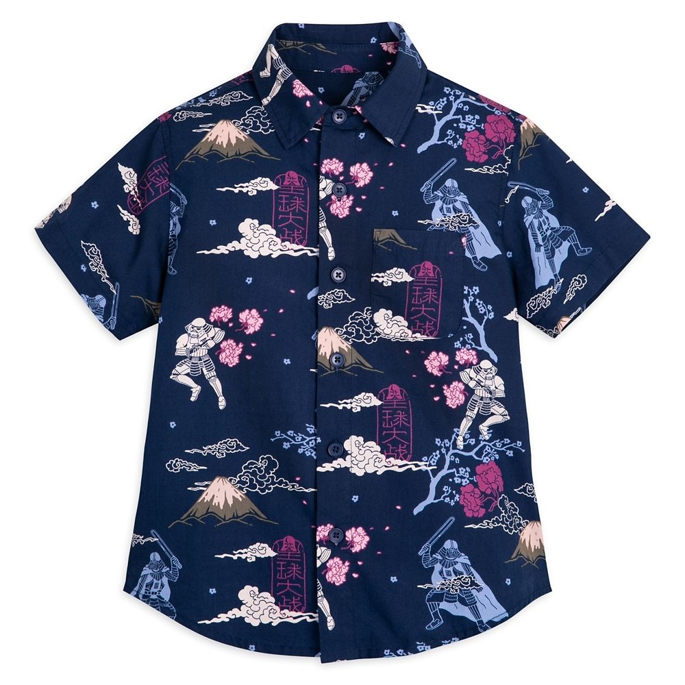 ディズニー・ダース・ベイダーとストームトルーパーズ(子供用)サムライ織りシャツ Star Wars