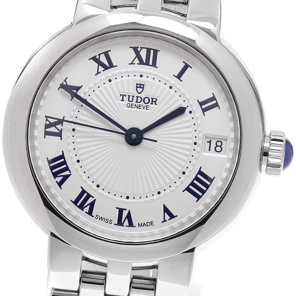 チュードル TUDOR 35800 クレア ドゥ ローズ デイト 自動巻き ボーイズ 良品 保証書付き_921876【中古】