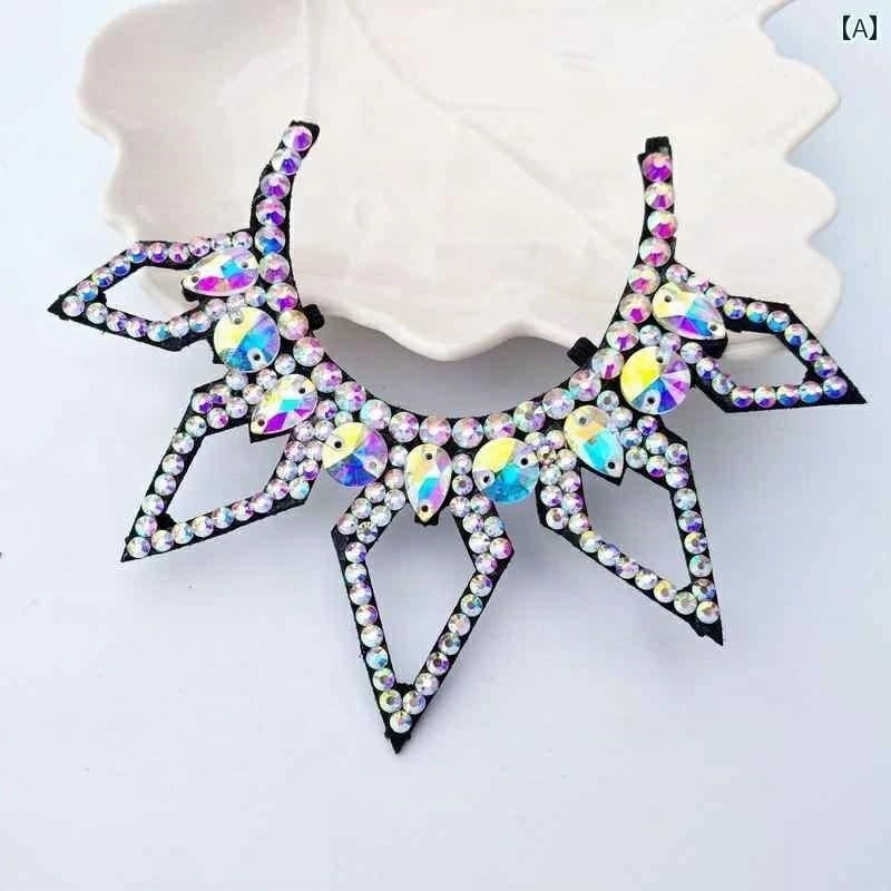 新体操 髪飾り 衣装 子供 女の子 お団子ヘア クラウン ラインストーン レザー ゴムバンド キラキラ おしゃれ プリンセス アクセサリー 白 青 ピンク フィギュアスケート ダンス パフォーマンス