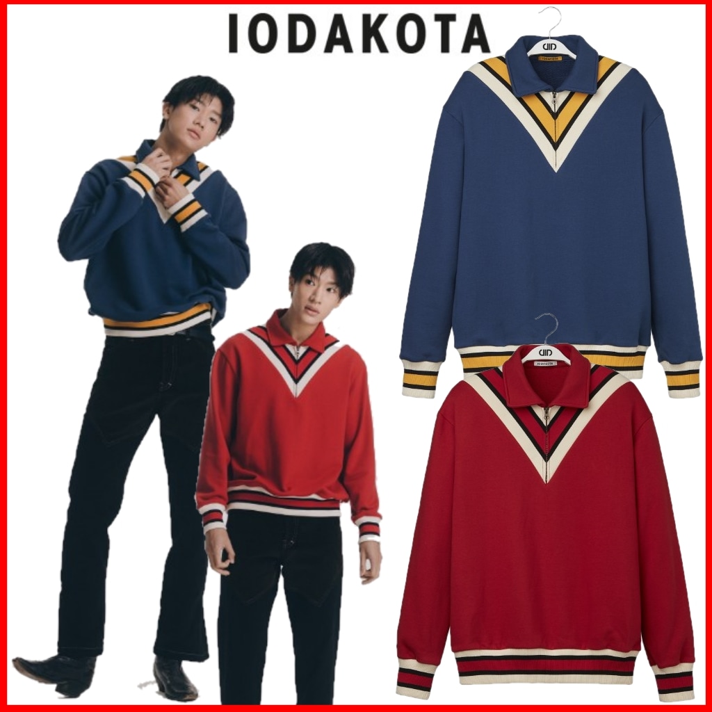【IODAKOTA】 HALF ZIP UP SWEATSHIRTS ハーフジップアップ スウェットシャツ 韓国ファッション