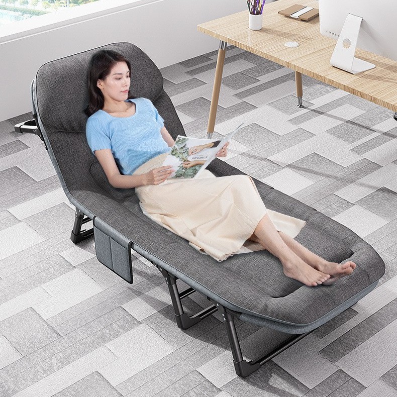 折りたたみシートシングルオフィス昼寝ベッドリクライニングポータブル多機能エスコートマーチホームシンプル昼寝アーティファクト