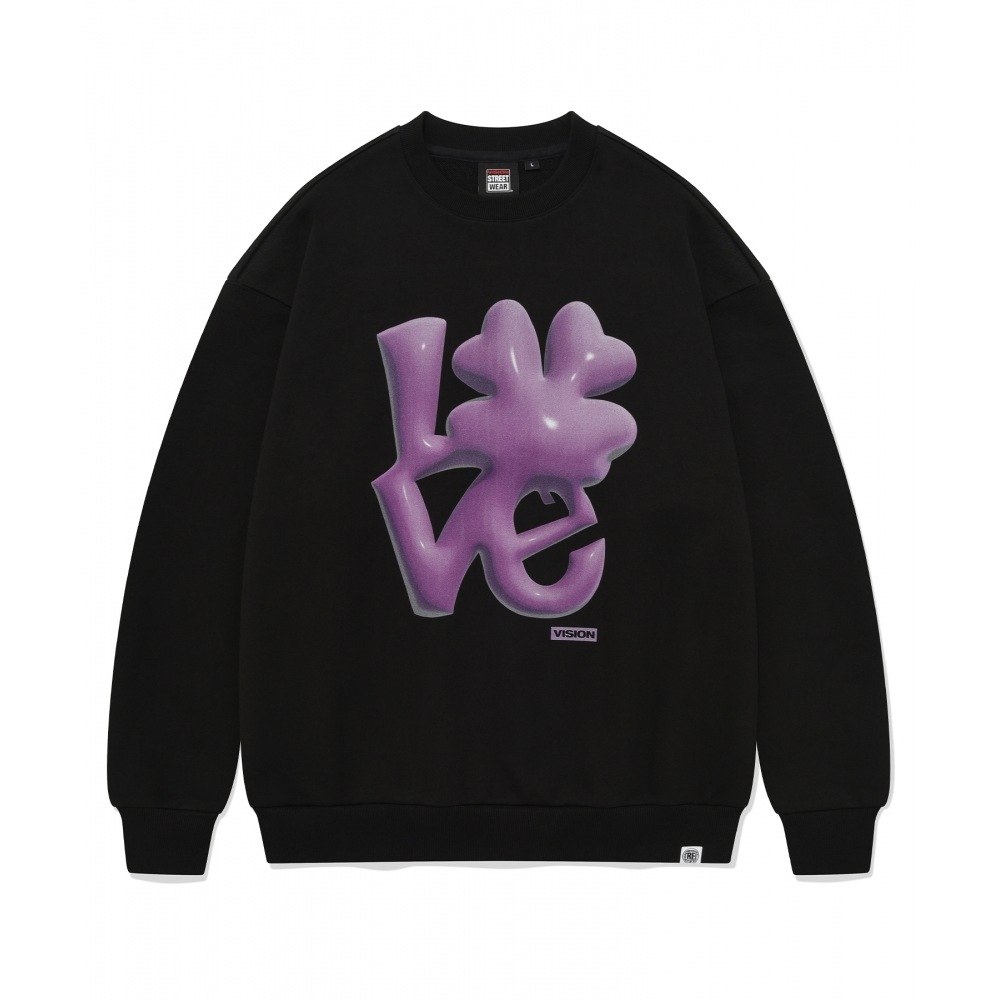 VISION StreetWEAR VSW 3D ラブ クルーネック ブラック