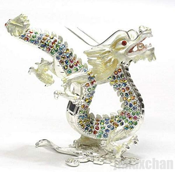 お買い得龍の置物 ホワイトorゴールド クリスタル スピリチュアル 風水 龍神様 開運力 開運厄除 祈願成就 金運アップ 開運 金運 財運 装飾置物 成功 パワー 縁起物 祈る 厄除