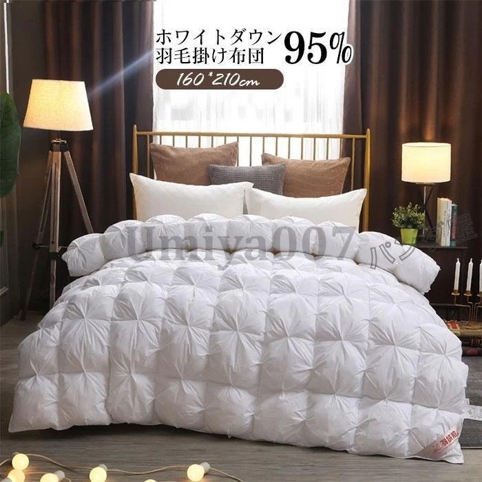 羽毛布団 ダウン95％ 掛け布団 寝具 秋冬用 ル 布団 羽毛 掛けふとん ふわふわ 軽い 抗菌防臭 洗える 60×20cm