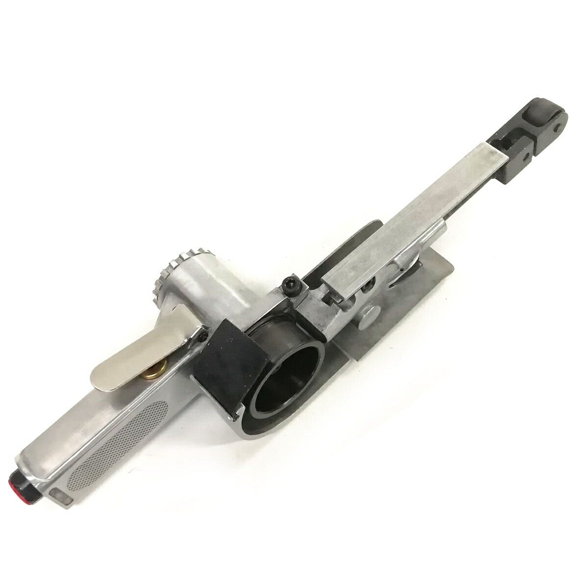 エアベルトサンダー 20mm 替えベルト付き 角度調整機能付 バリ取り サビ取り スポット溶接剥がし 塗装剥がし エアーベルトサンダー