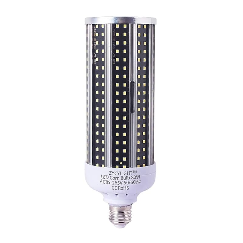 LEDコーンライト トウモロコシ型 80W LED電球 E39口金 8000LM 6000K 450-500W白熱電球相当 超高輝度 省エネ 長寿命 倉庫納戸駐車場車庫工場屋内ガレージなどに