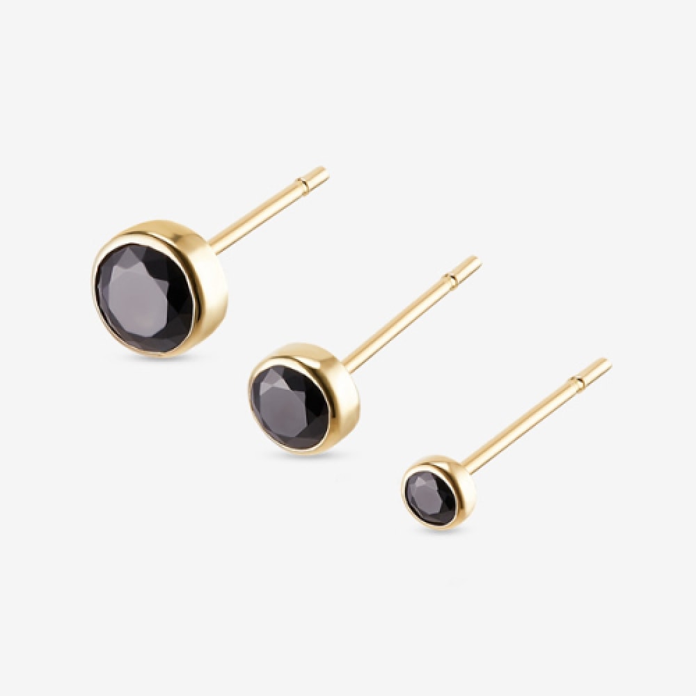 ドロシー 14k オニキスベゼルピアス 3タイプ