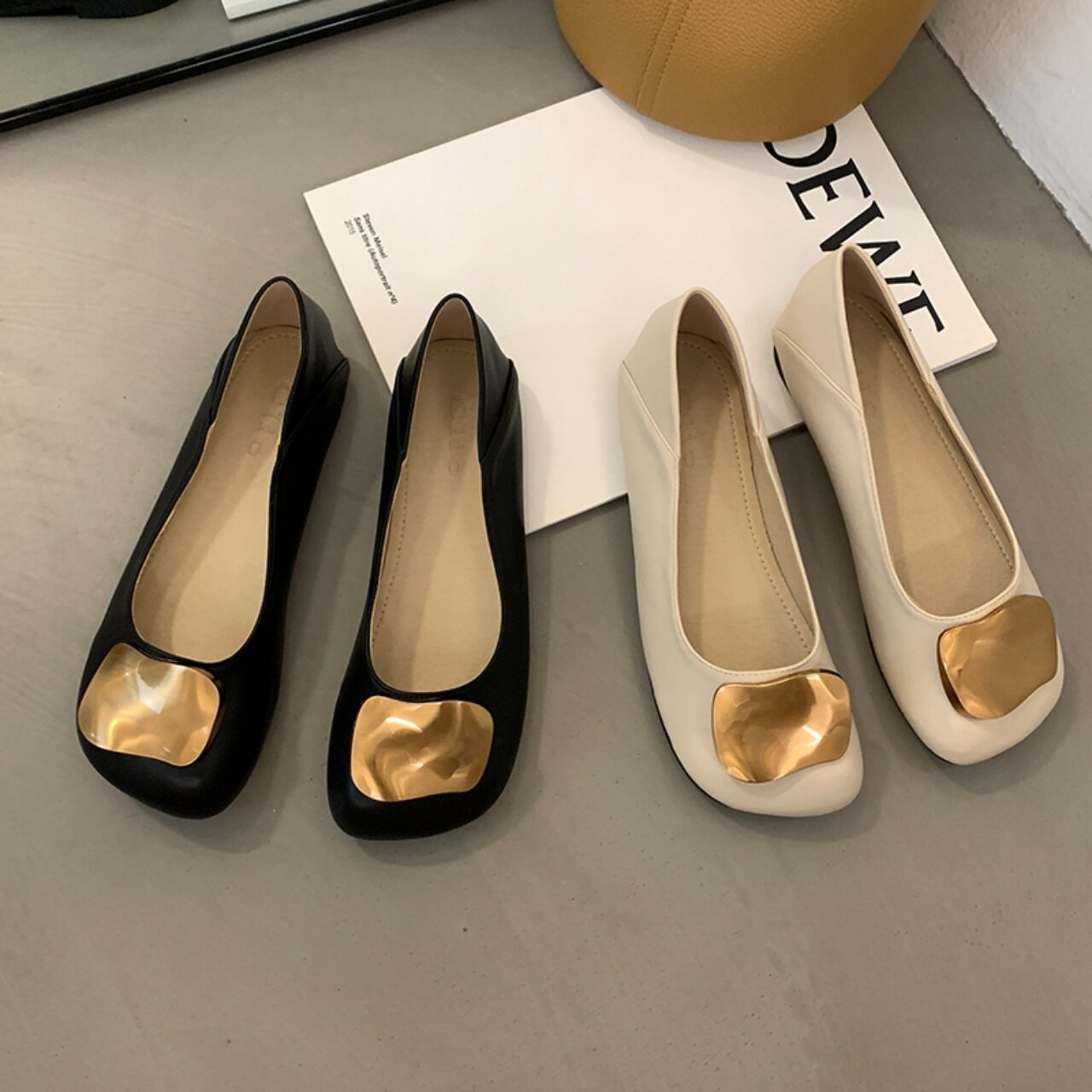 パンプス フラットシューズ ぺたんこシューズ ぺたんこパンプス バレエシューズ フラット ぺたんこ ペタンコ スクエアトゥ 痛くない 歩きやすい 履きやすい かわいい カジュアル 大人