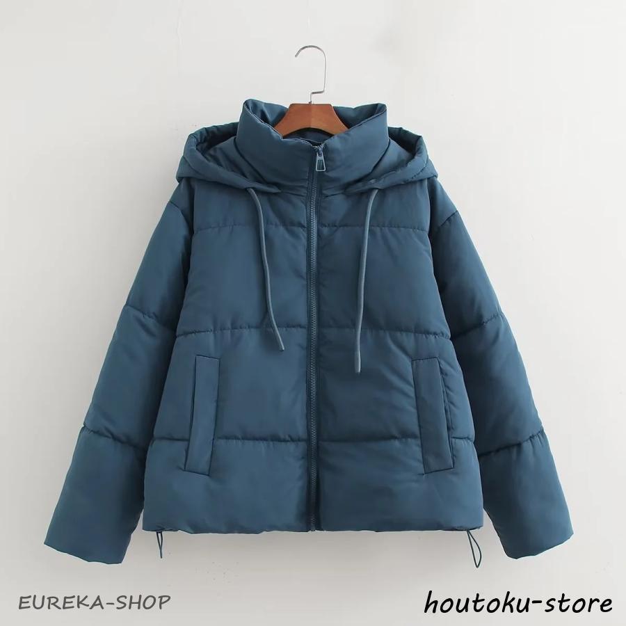本日限定中綿 レディース ダウンコート ショート丈 暖かい 厚手 フード付き おしゃれ 防風 防寒 アウター 軽量 カジュアル 可愛い 冬中綿 レディース ダウンコート ショート丈