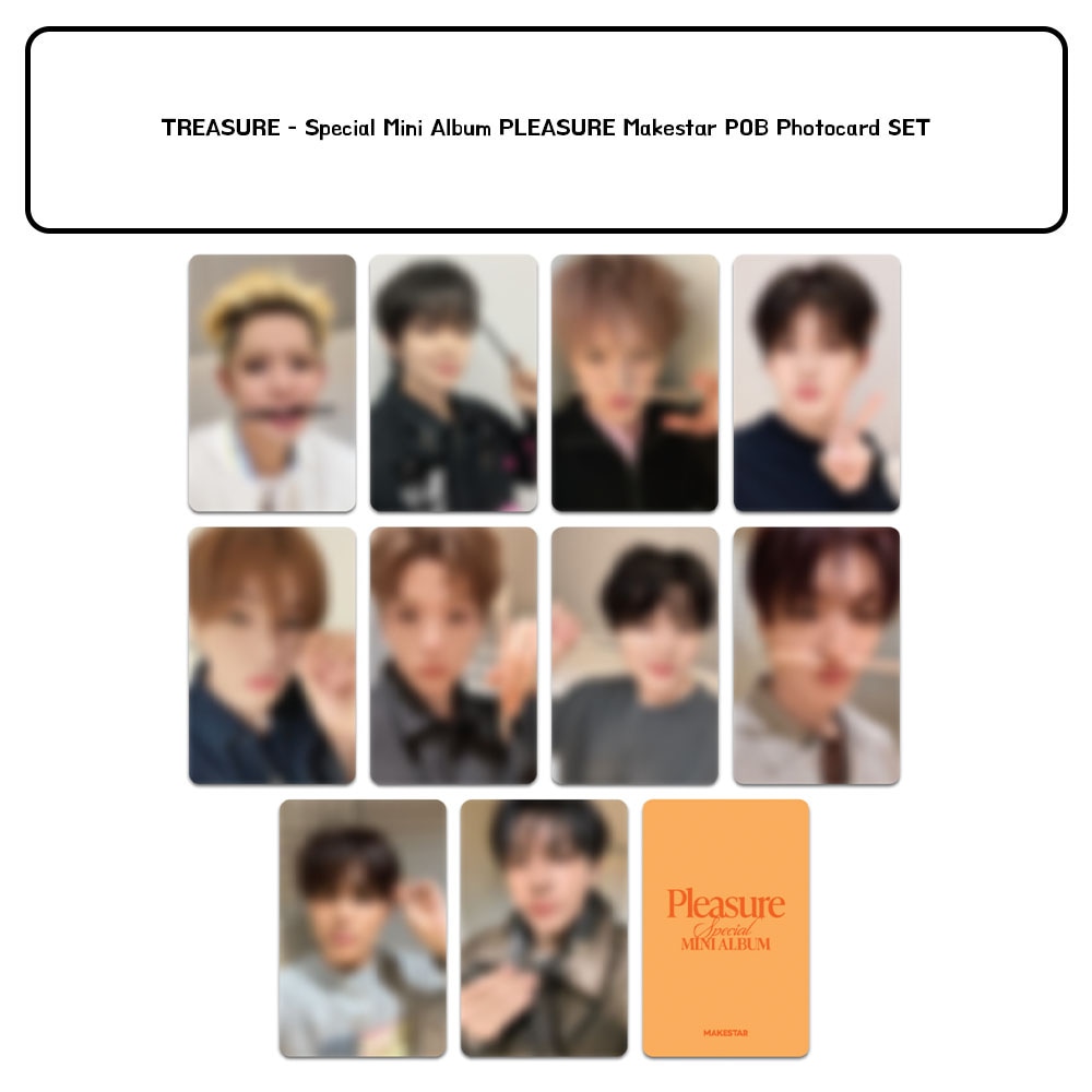 TREASURE - SPECIAL MINI ALBUM [PLEASURE] Makestar POB Photocard SET