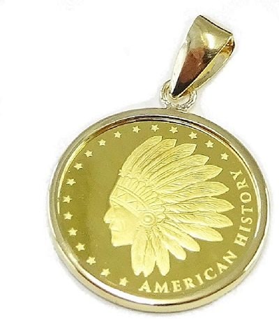 純金 AMERICAN HISTORY EAGLE コインジュエリー 1/25oz