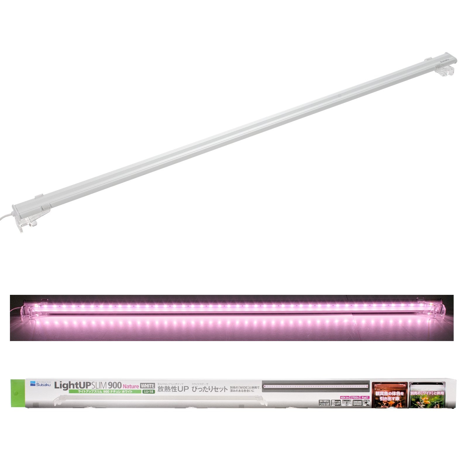 水作　ＬＥＤ　ライトアップＳＬＩＭナチュレ　９００　ホワイト　９０ｃｍ水槽　照明　アクアリウム　ＣＲＣ10―15―10―50―30