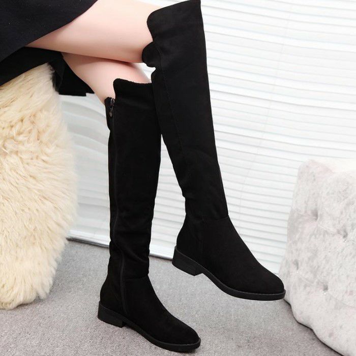 年 秋冬 スエード風 ロング ニーハイブーツ