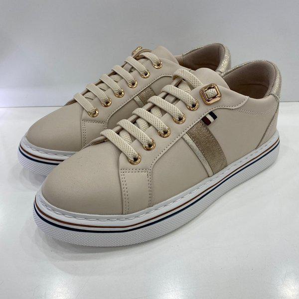 女性クッションバンディング紐スニーカー YADFHZ732BE HSFT1A GN