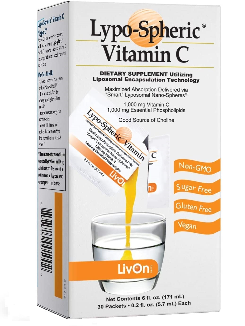 [Qoo10] Lypo-Spheric Vitamin C 1000mg : ビタミンC 1000mg 30包入/リポ : 健康食品・サプリ