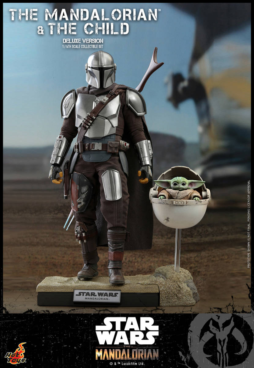 新品未開封HOTTOYS ホットトイズ 1/6 TMS015マンダロリアン＆ザチャイルド（２体セット）［ボーナスアクセサリー付き］フィギュア Mandalorian