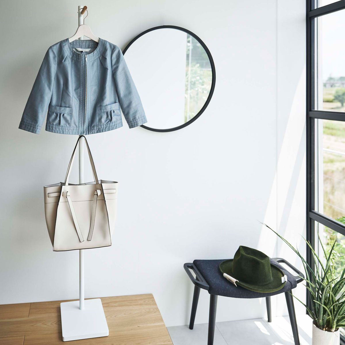 コートハンガー 山崎実業 TOWER タワー エントランスコートハンガー ホワイト