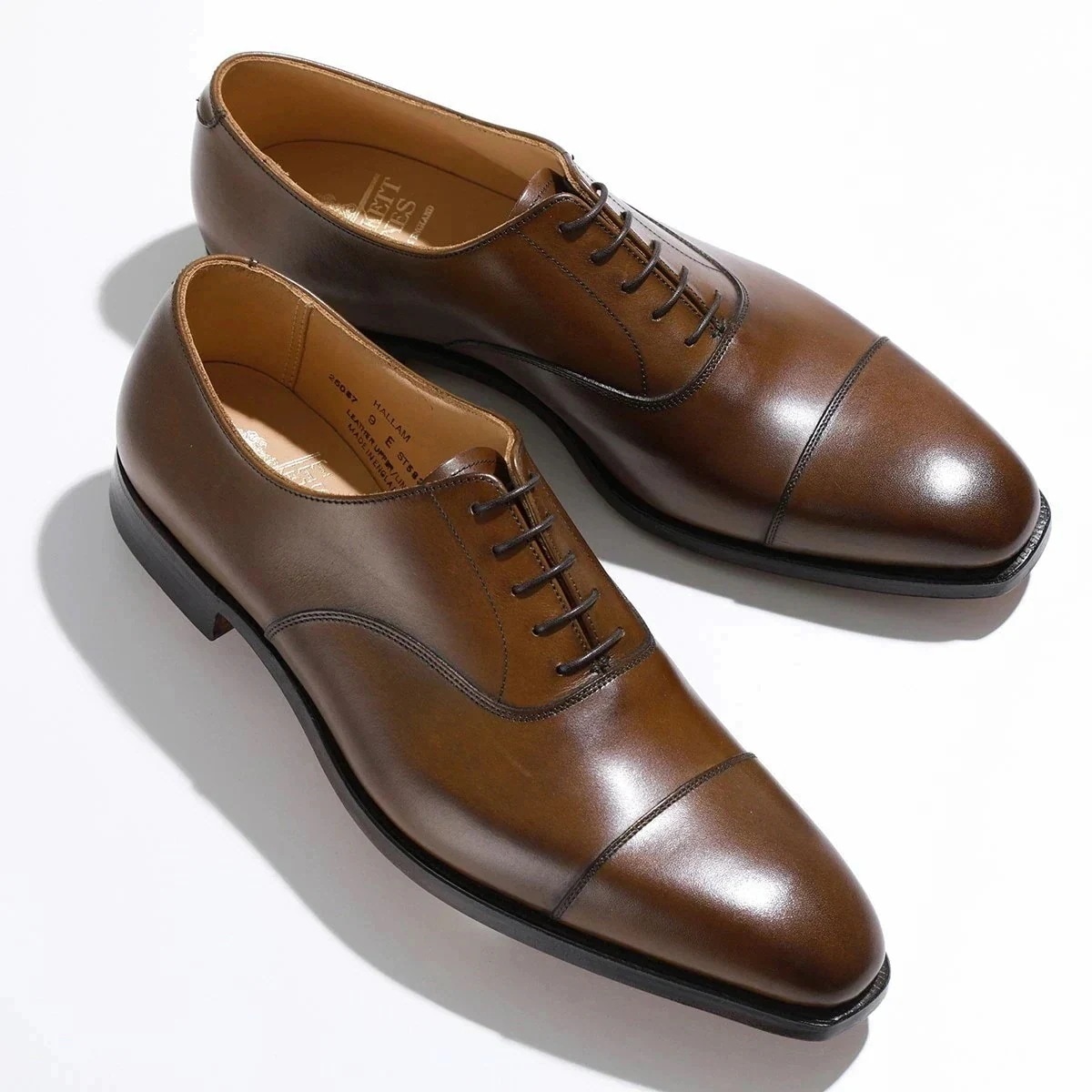 CROCKETT&JONES クロケットアンドジョーンズ 25057A B02L1 Hallam ハラム レザー シューズ レースアップ キャップトゥ ワイズE