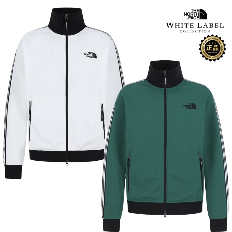 NJ5JR52 WHITE LABEL TRACK JACKET 韓国限定ライン 2WAYジップ ジップアップ ジャージ 春秋 デイリー タウンユース 韓国 コーデ提案 デニム スラックス スウェット