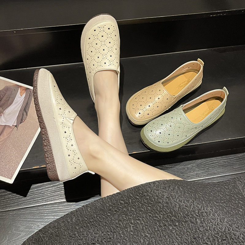 777円OFFクーポン パンプス レディース ぺたんこ 夏用 大きいサイズ フラットヒール ローヒール 柔らかい 歩きやすい 痛くない クッション性 ラウンドトゥ メッシュ仕様 通気 痛くない 履きや