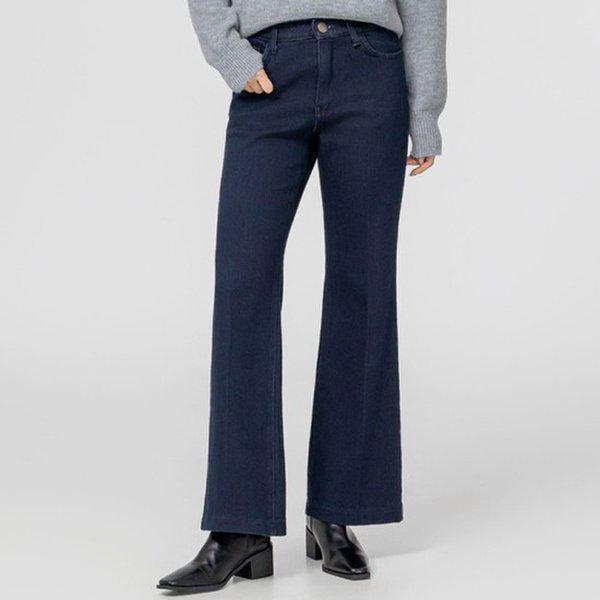 Hスタイル(AT)P-23起毛スパンブーツカット 冬 女性 起毛 デニムパンツ ジーンズ ブーツカット フレアパンツ スラックス