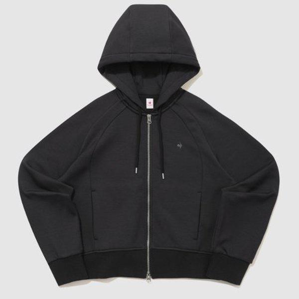 W ルーズフィット モーダル メロー フード付きジップアップ B1 QQ422OFTO1 BLK DBG MGR