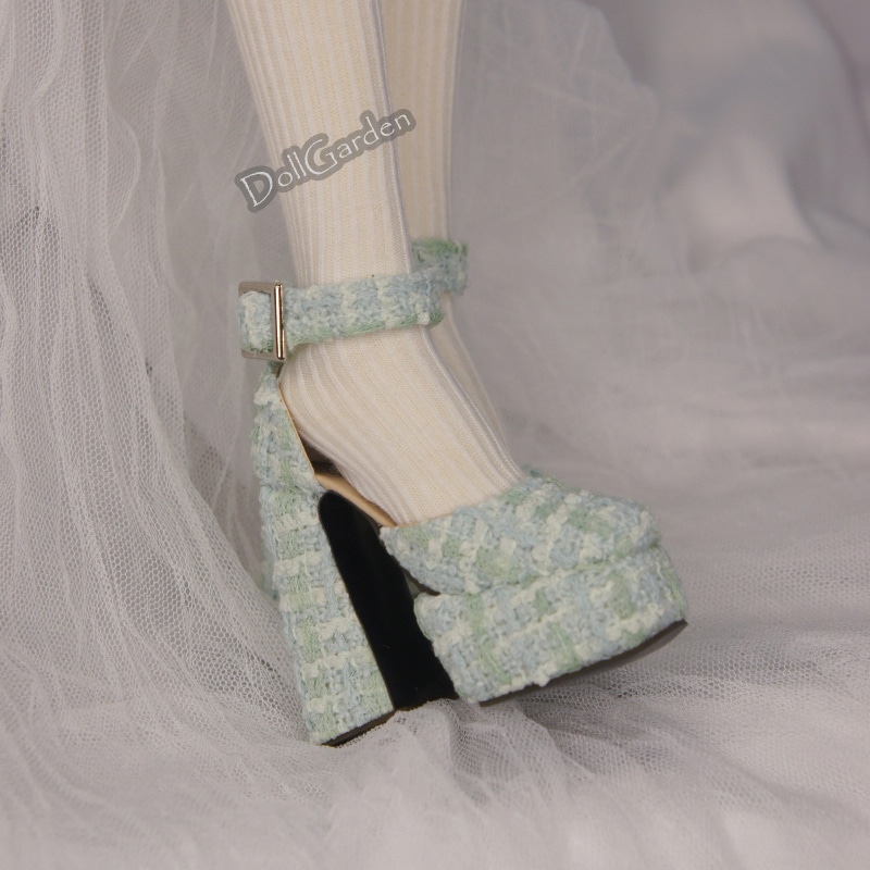 BJDドールシューズ 人形靴 ハイヒール ミントグリーン メリージェーン 1/3ドール靴 SD16/SD10/SD13/IPLE HOUSE YID女サイズ球体関節人形用